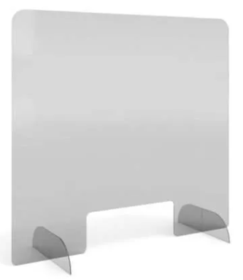 3mm Perspex Screen with Half Round Feet